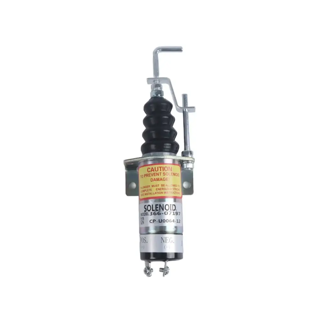 Электрическая запчасть 366-07197 SA-3405T 1502-12C7U2B2S1 Shut Off Stop Solenoid Valve for Cummins Diesel Engine — фото 1