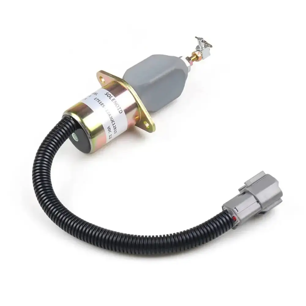 Fuel Solenoid 129953-77811 1751ES-12A3UC12B1S SA-4673-S for Hyundai R55-7 R60-5 Volvo EC55 ECR88 Yanmar Vio55 Vio75 Engine 4TNV94 4TNE94L 4TNV98 — фото 1