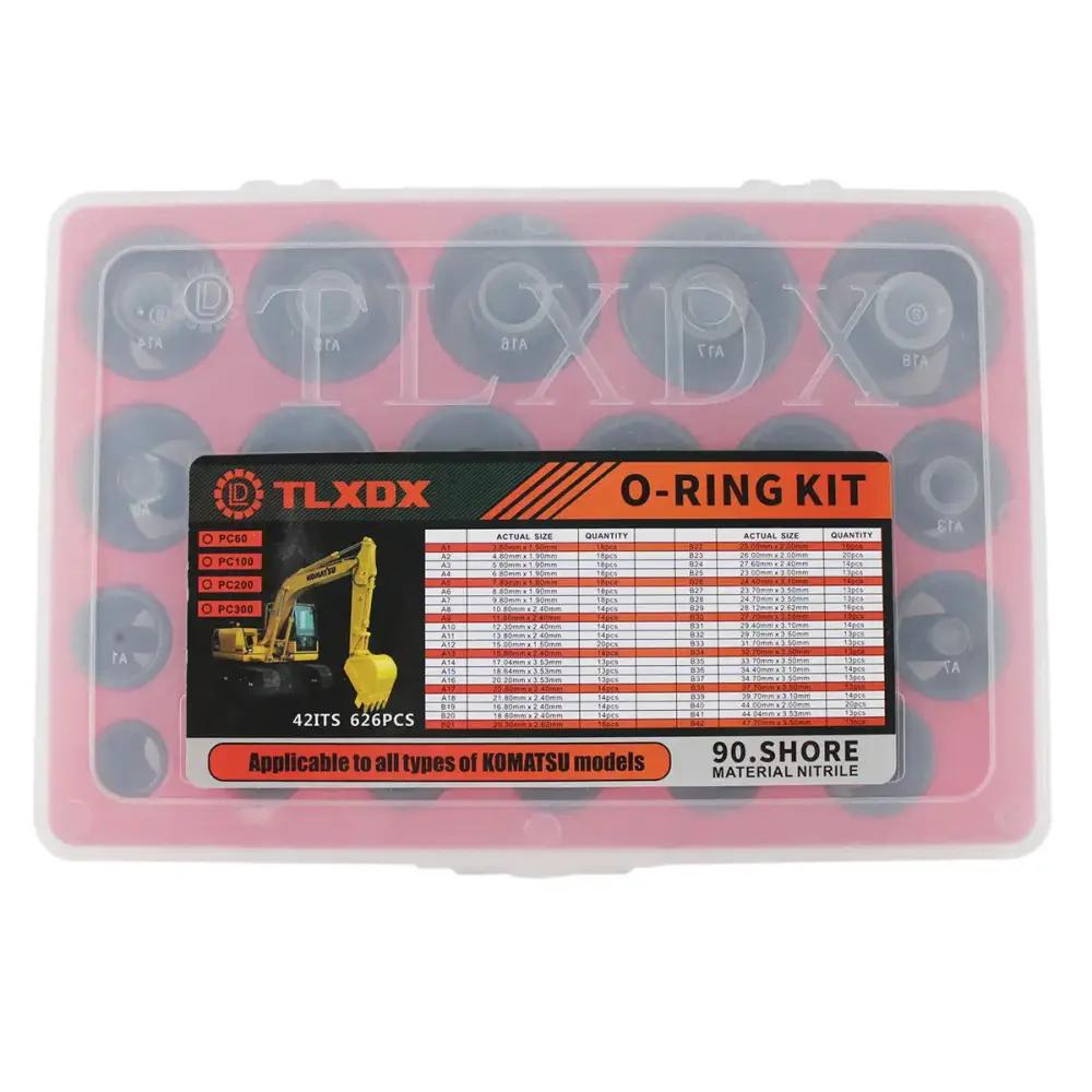 626PCS O-Ring Box for Komatsu PC60 PC100 PC200 PC300 Excavator — фото 1