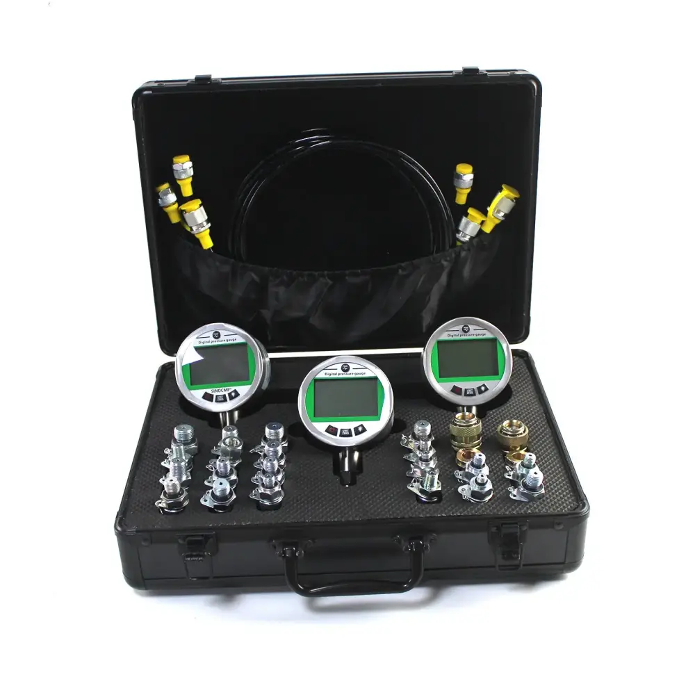 Диагностический инструмент 3 Gauges 16MPA*1/70MPA*2 Digital Pressure Gauge Kit for Excavators — фото 1