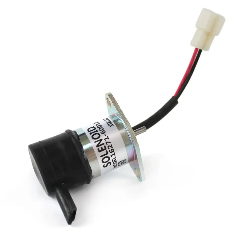 Stop Solenoid 16271-60012 16271-60013 For Kubota D1105 Engine BX2200D BX23D BX2670 BX2680 F2400 FZ2100 FZ2400 R310 ZD1211 ZD28 ZD331P — фото 1