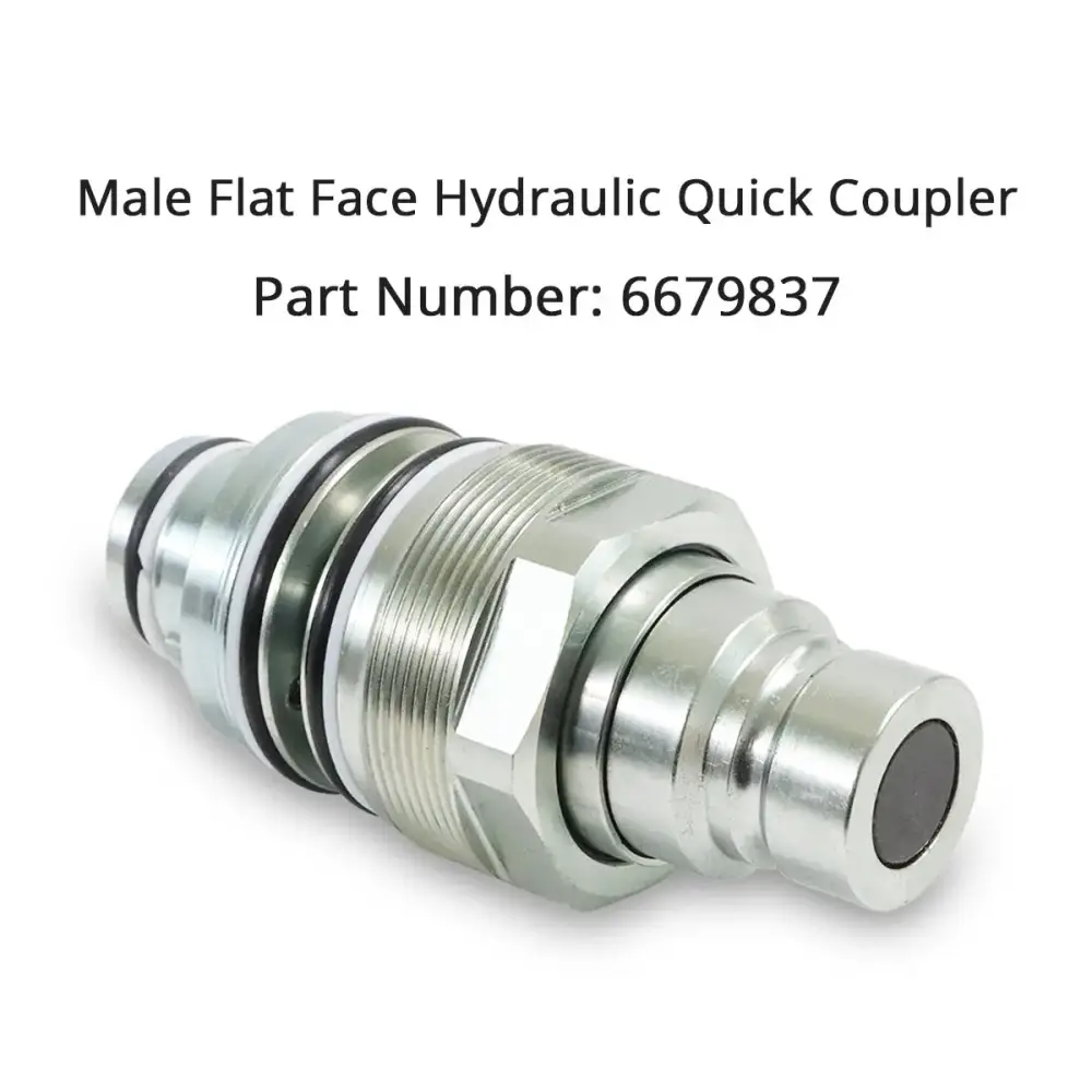 Male & Female Flat Face Coupler Kit 6679837 6680018 for Bobcat 753 763 773 863 864 883 A220 A300 A770 — фото 1