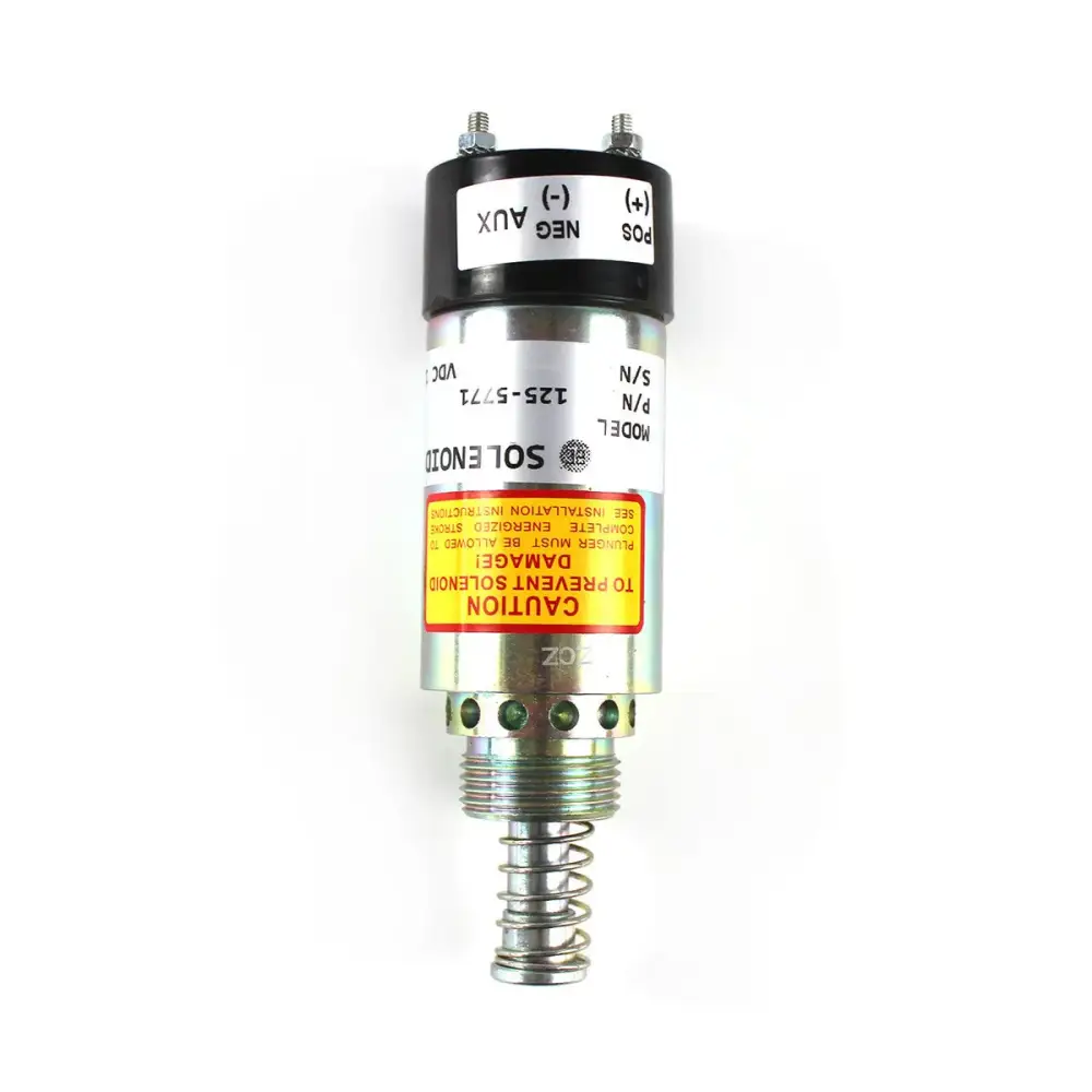 12V 125-5771 Fuel Shutoff Solenoid for Caterpillar 3114 3116 3126 Engine — фото 1