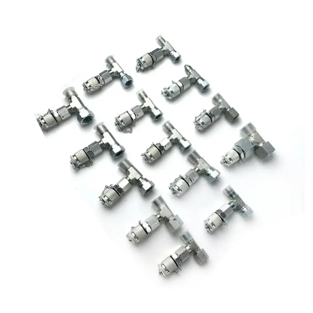 14PCS Tee Fittings Adapter Connector Set for Hydraulic Pressure Gauge Test Kit — фото 1