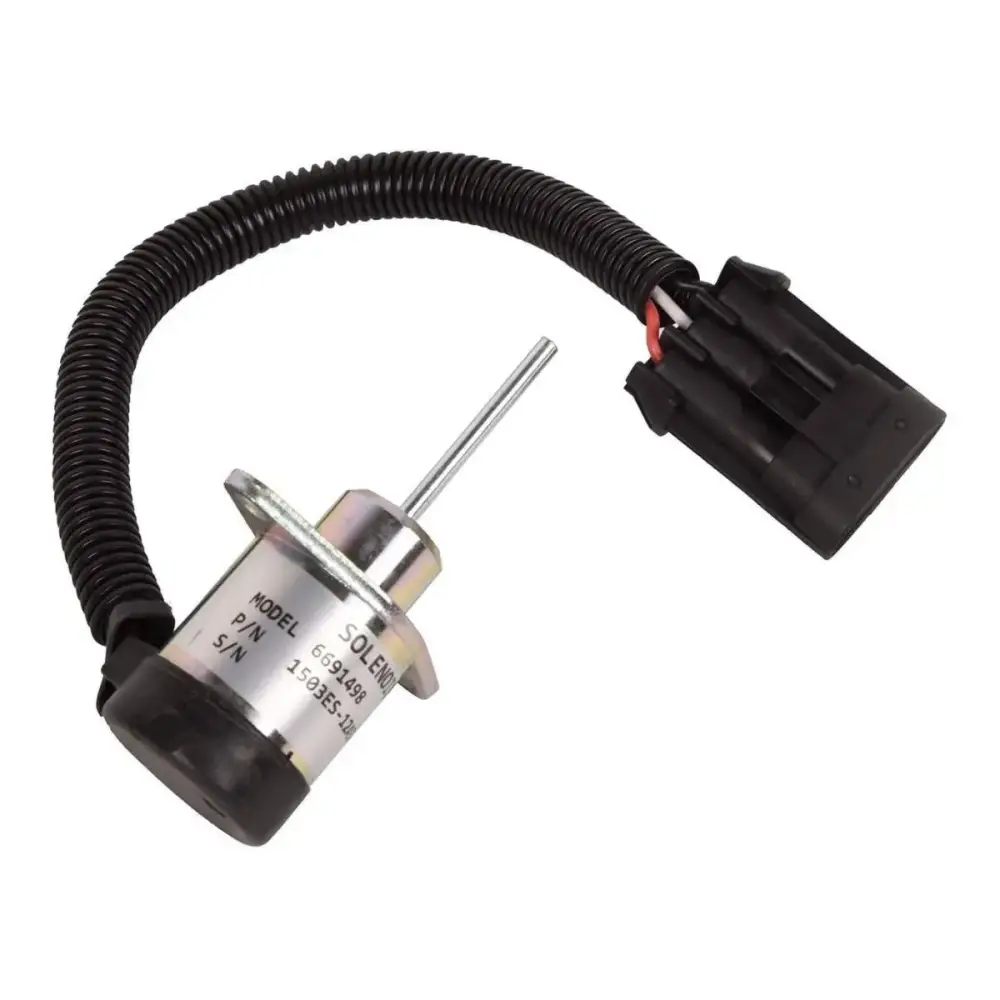 6691498 1503ES-12A5UC4S 1G925-60011 12V Shut Off Solenoid Stop Shutdown Solenoid for Bobcat S185 Skid Steer Kubota Engine — фото 1