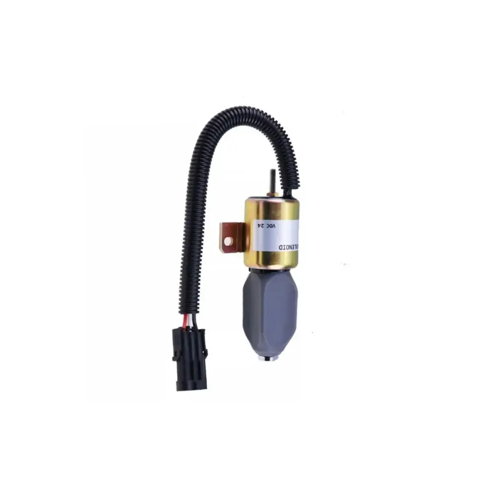 Fuel Stop Shutoff Solenoid Valve 71630091 716/30091 for JCB JS115 JS130 JZ140 JS160 JS180 JS240 JS330 — фото 1