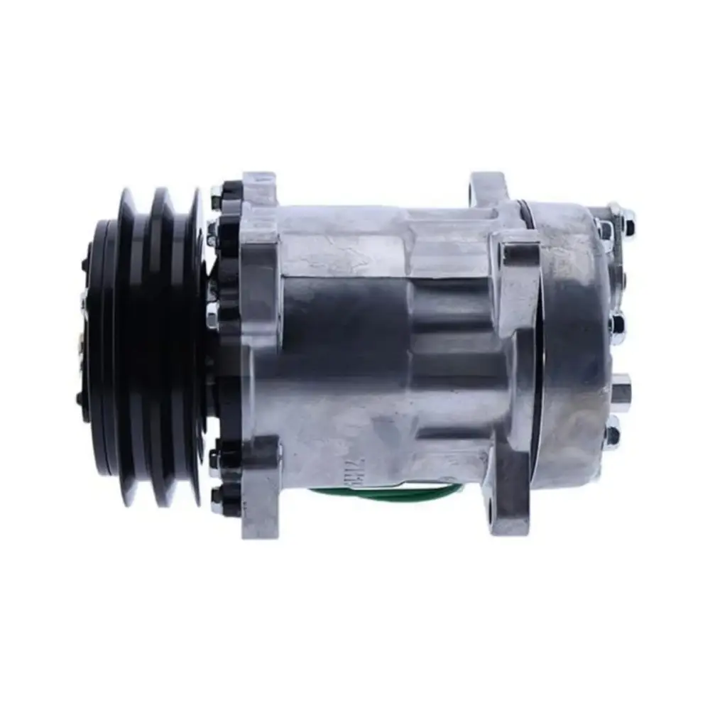 Air Conditioning A/C Compressor VOE15082744 12V 2PK for Volvo Backhoe Loader BL60B BL61B — фото 1